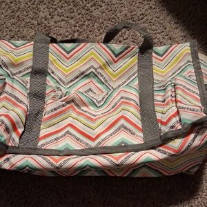 Thirty-One Multicolor Chevron Travel Bag